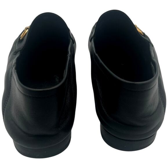 Gucci Brixton Horsebit Loafer Black Leather Collapsible Heel EU 39.5 US 9.5 - Picture 3 of 8